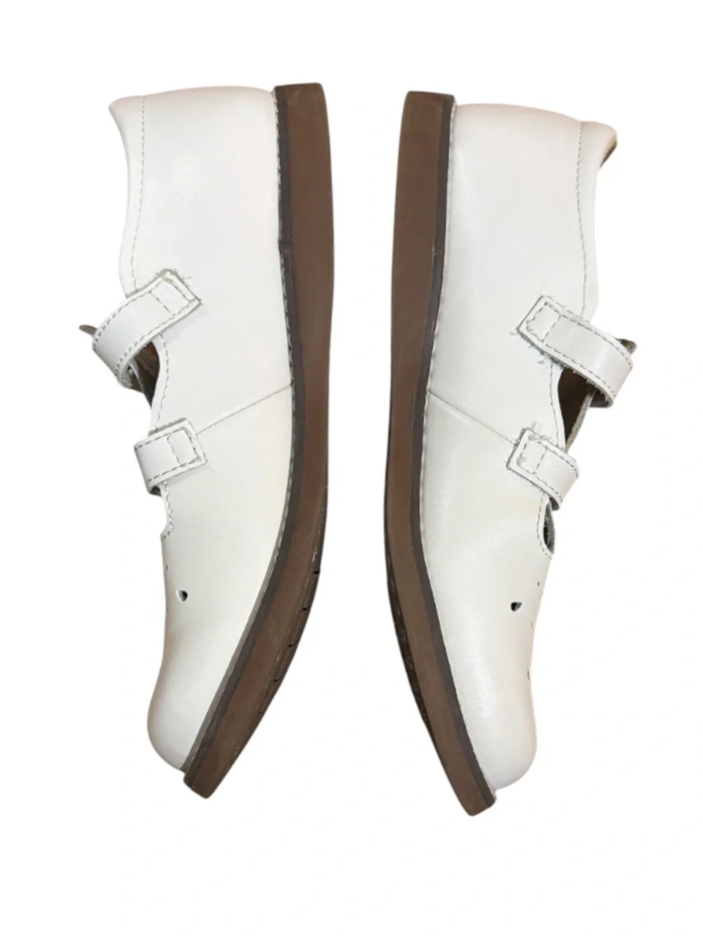 EEUC FootMates Classic White double strap Mary Jane Shoes 13.5 like new